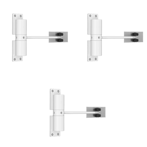 HASTHIP® Automatic Door Closer Zinc Alloy Spring Adjustable Closing Hinge Quiet for Wooden Metal Doors Security Use Up to 30 Kgs White 3 PCS HASTHIP® Automatic Door Closer Zinc Alloy Spring Adjustable Closing Hinge Quiet for Wooden Metal Doors Security Use Up to 30 Kgs White 3 PCS